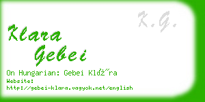 klara gebei business card